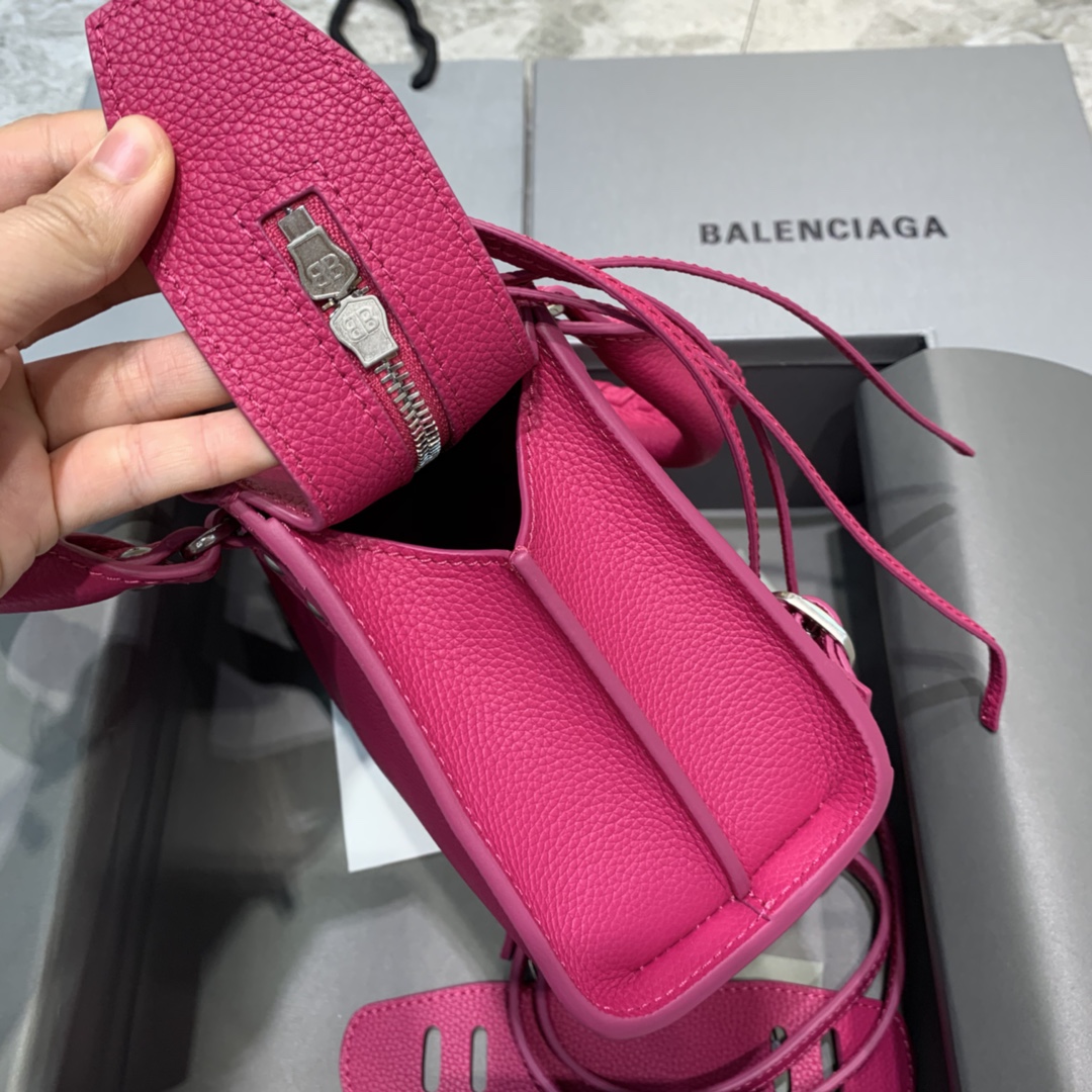 Balenciaga Neo Classic Mini Handbag Shoulder Bag Rose Red